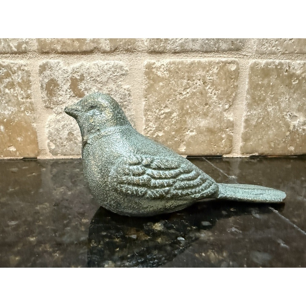 Vintage Cast Iron Bird Door Stop Figurine Sculpture